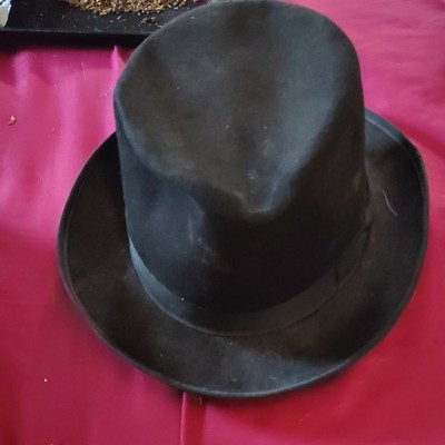 Topper Black Solid Bowler Hat for Men Size Small Made in USA