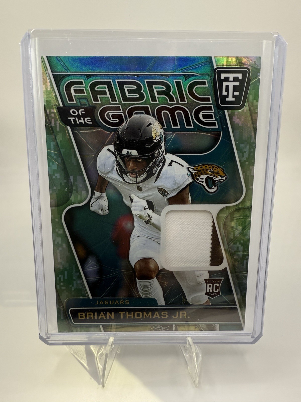Brian Thomas Panini Totally Certified Fabric of the Game Rookies #FGRBTJ Mirror Platinum Camo