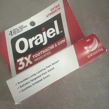 Orajel 3X Pain Relief Gel for Toothache & Gum, 0.25 Oz IMMEDIATE PAIN RELIEF