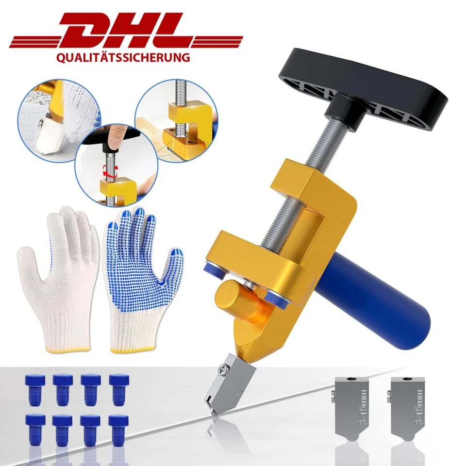 Profi Fliesenschneider Tragbar Glasschneider Handfliesenschneider Keramik 3-15mm - Bild 2 von 4