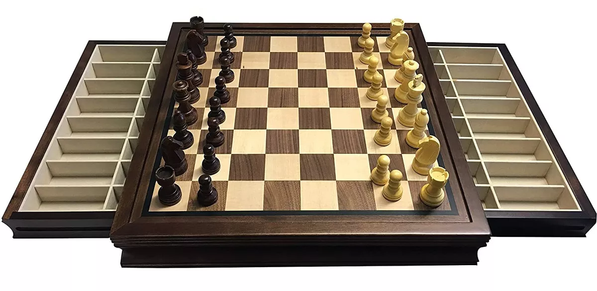 DEAL ITEM: 19 Wooden Chess Board with coordinates - Walnut – Chess House