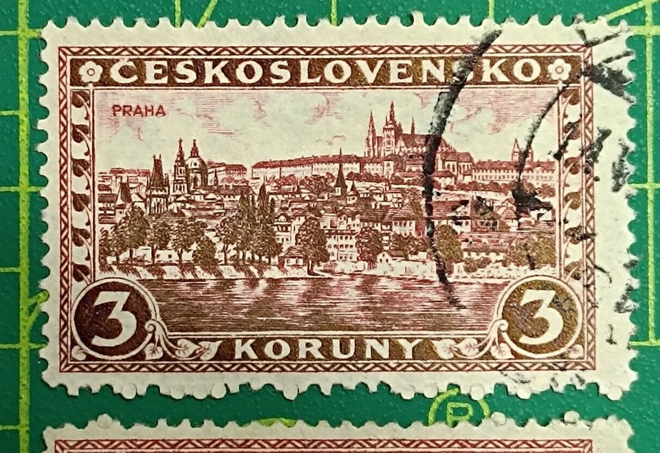 Sello de Checoslovaquia 1926, Sc A17, #120,3k ROJO MARRÓN o VIOLETA VAR, perf.13 1/2,Wk Foto 3 de 4