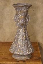 Vintage Atomic Age Mid Century Modern Splatter Vase Ceramic 12" Tall