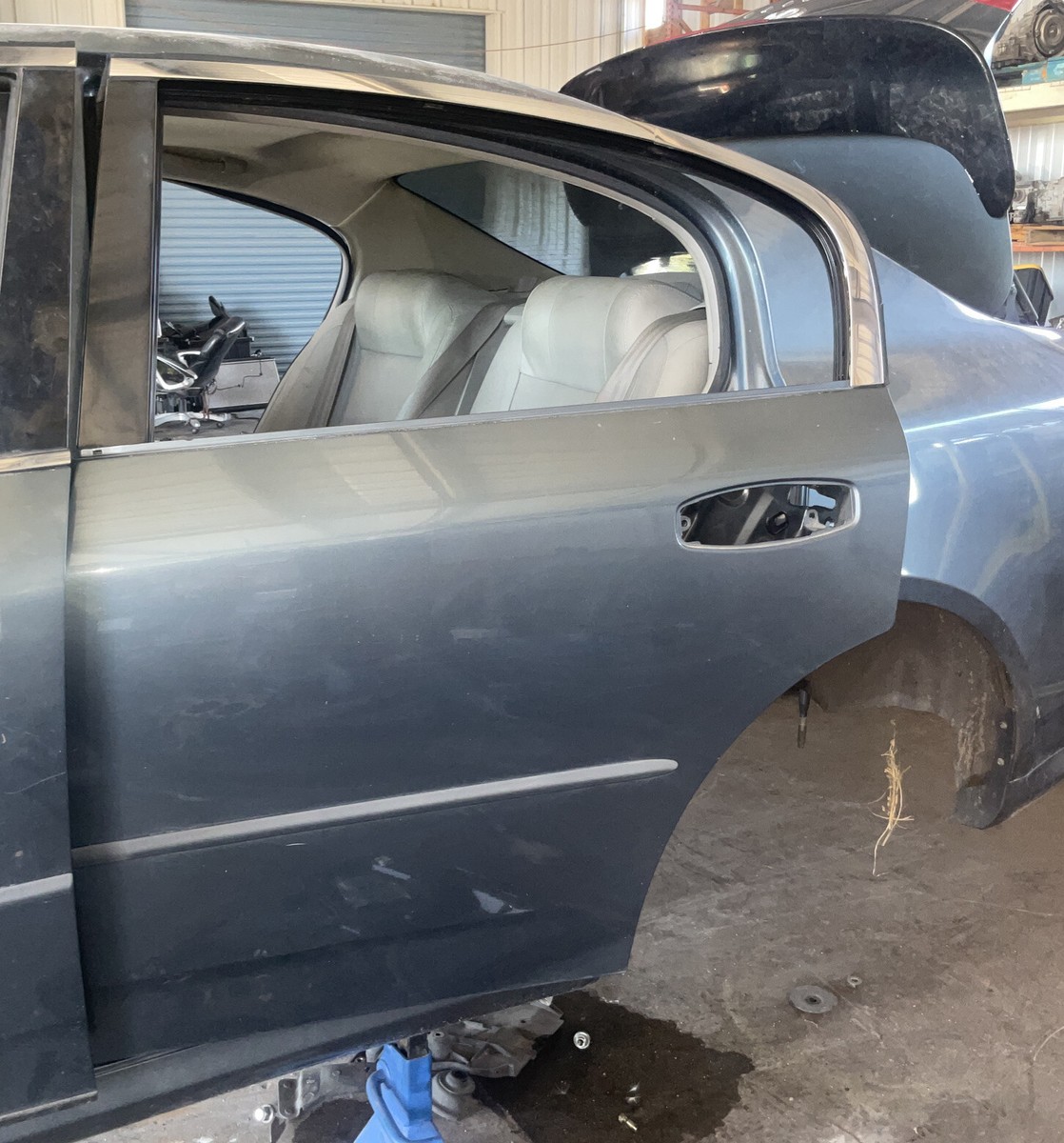 03-07 Infiniti G35 Sedan Rear Left Driver Side Door Shell Blue B30 