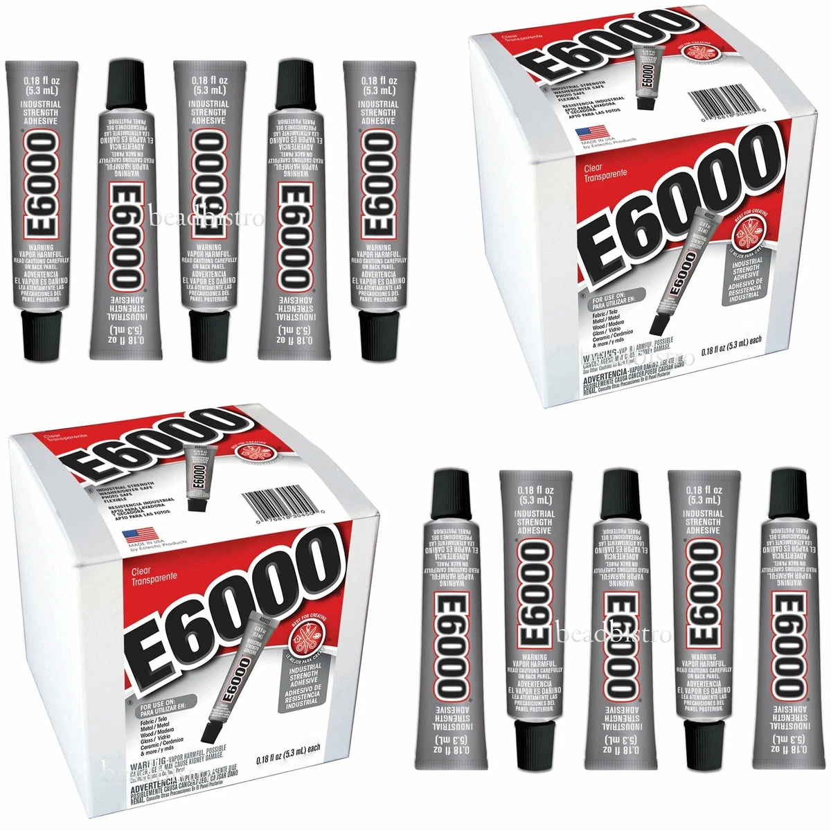 E-6000 Multi-Purpose Adhesive .18 Ounces 50/PKG