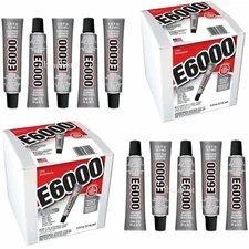 E6000 Glue Mini .18 fl oz Small Tubes Industrial Strength Adhesive - (10 Tubes)