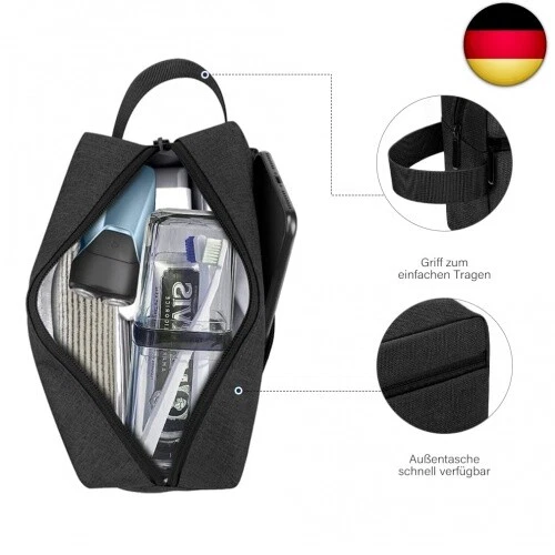 Kulturbeutel Herren, Reise Kulturtasche tragbare Kosmetiktasche Wasserabweisend - Bild 2 von 4