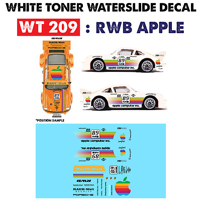 WT092 White Toner Waterslide Decals > BRE PREMIUM >For Custom 1:64 Hot Wheels 