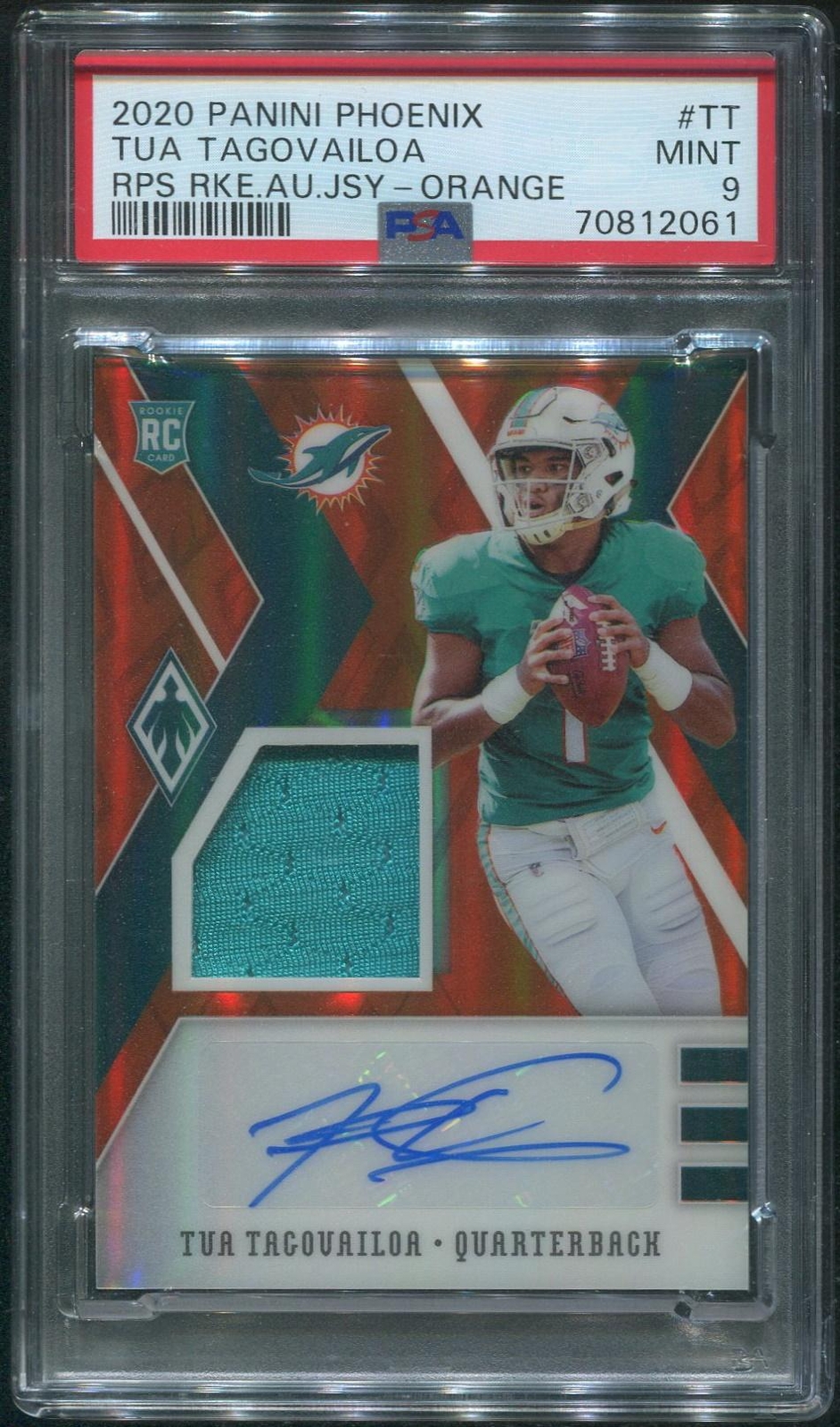 Tua Tagovailoa Panini Phoenix Rps Rookie Auto Jersey #TT Orange