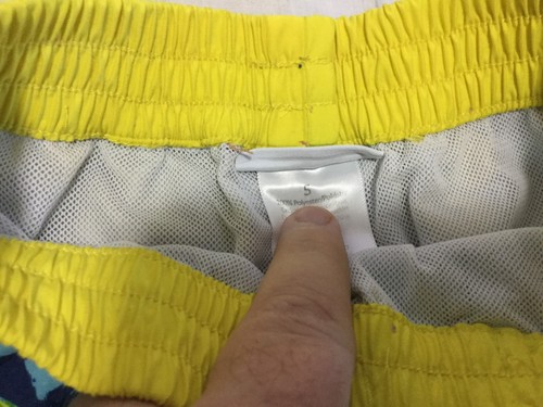 BOY'S CABANA BEACH SWIM TRUNKS SHORTS ( SIZE 5 ) SWIMWEAR BLUE YELLOW - Picture 4 of 12
