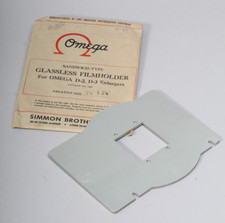 NOS OMEGA 5400 6X6 GLASSLESS NEGATIVE CARRIER FOR D-2 D-3 ENLARGERS IN PACKAGE