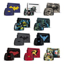 BATMAN DC COMICS LOGOS AND COMIC BOOK VINYL SKIN FOR NINTENDO SWITCH BUNDLE