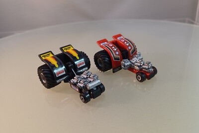 Micro Machines Tractor Puller Pair, Black & Red - Galoob
