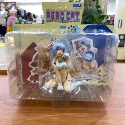 [USED] SEGA Evangelion Rei Ayanami Extra Figure Aero Cat Feat. Poyoyon Rock