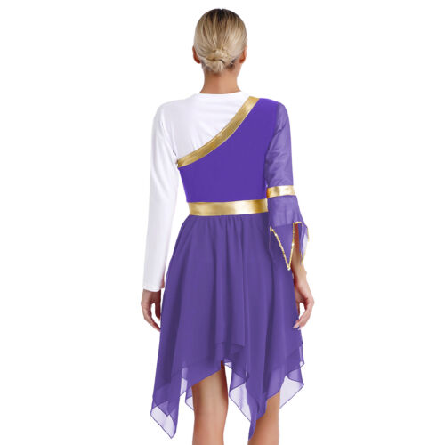 Para mujeres Disfraz de Baile Fiesta Vestido Show Vestidos de Baile Ropa Corta Borde Gimnasio - Imagen 44 de 77