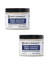 2X Duke Cannon News Anchor Fiber Pomade Stronger Hold Matte Finish , 4.6 oz ea.