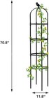 Garden Trellis for Climbing Plants 6 Feet Rustproof Metal Potted Plant ...