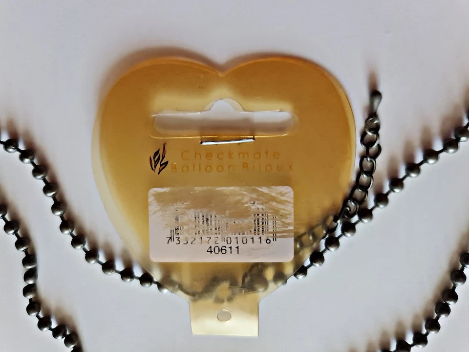 AUTÉNTICO COLLAR CON CUENTAS COLGANTE DE METAL CABEZA CUERNO CALAVERA CARNERO VIKINGO GÓTICO Foto 3 de 4