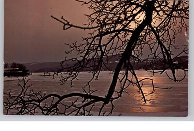 Coucher De Soleil Sur Le Lac Massawippi A North Hatley c1970 Postcard