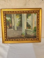 Antico Quadro Olio Su Tavola Firmato