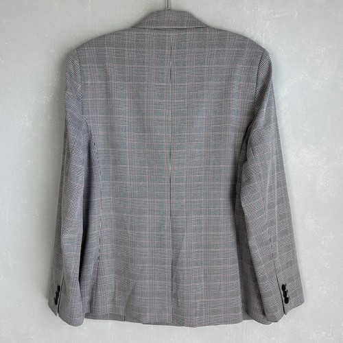 The Limited size 16 double breasted blazer gray red plaid career wear - Picture 7 of 13