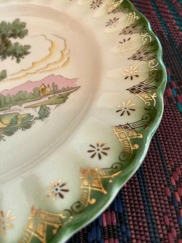 Triumph American Limoges U G Forest Gr Chateau France Mandarin Gr 22k Gold Vtg - Picture 4 of 12