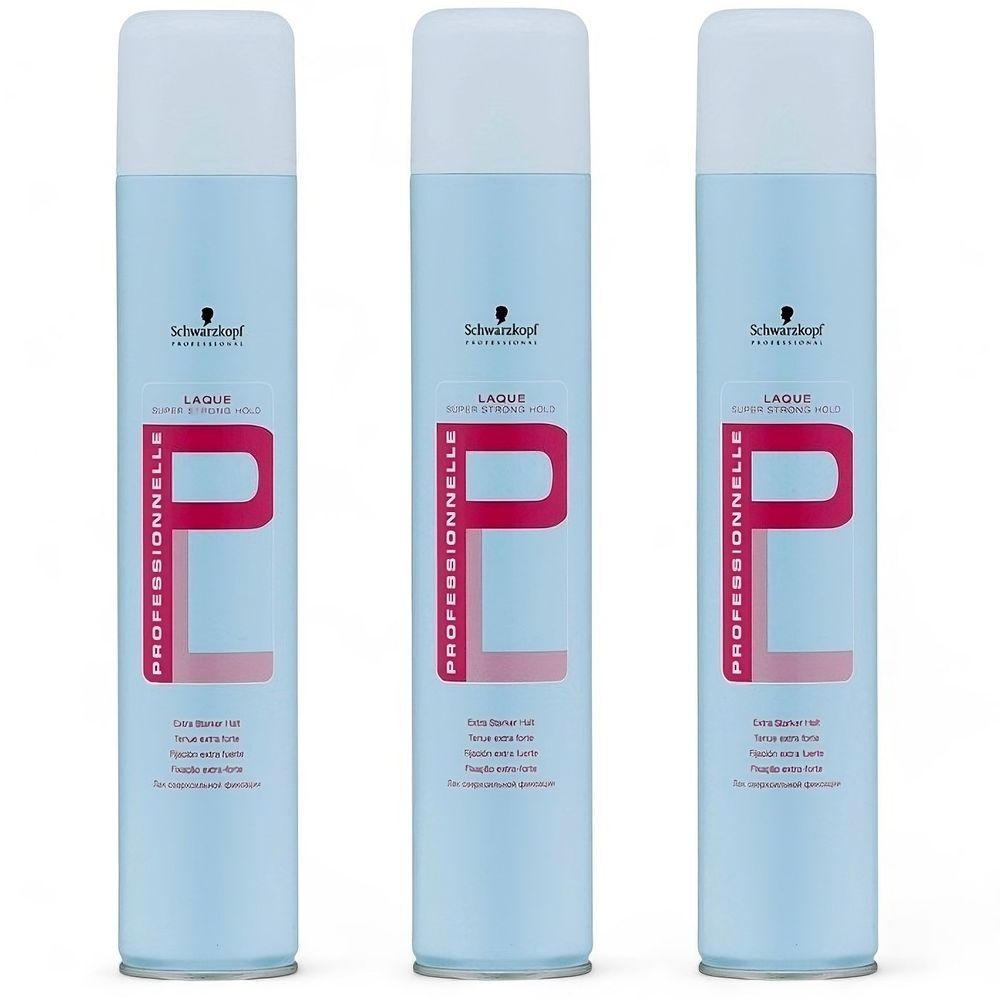 Schwarzkopf Professionnelle Laque Super Strong Hold Haarspray 3 x 500 ml (22,60€