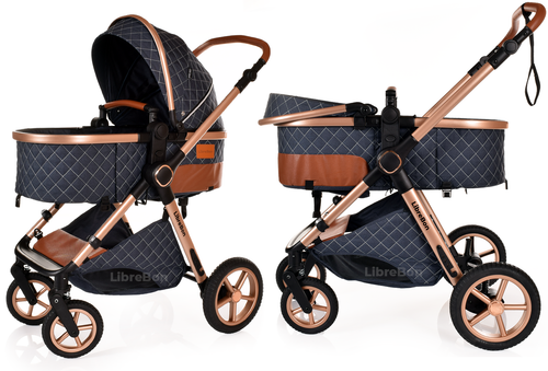 Baby Pram Buggy 3 in 1 Travel System Car Seat Folding Pushchair Reversible - Picture 98 of 117