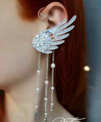 Elf ear cuffs no piercing, Fairy ear cuff earring, elven ear wrap