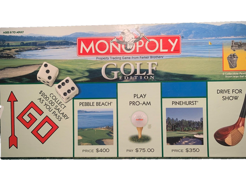 Monopoly Putt Golf Per Impasto DIMENTICATO DI FIRMARE SCHEDA SCORECARD 2000 - Foto 2 di 2