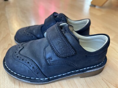 Clarks Infant Boys Comet Long Strap Brogue Shoes Navy
