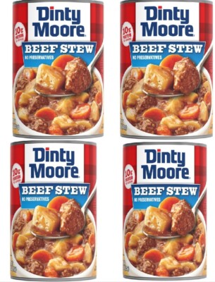 (4 Pack) Dinty Moore Beef & Vegetables Stew, Hearty Meals, Gluten Free, 15 Ounce