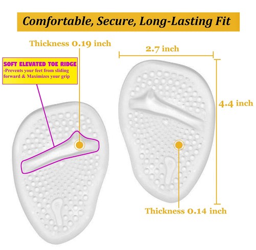 Metatarsal Pads-High Heel Cushion-Forefoot Pad-Non Slip Shoe Inserts-Ball of ... - Picture 4 of 8