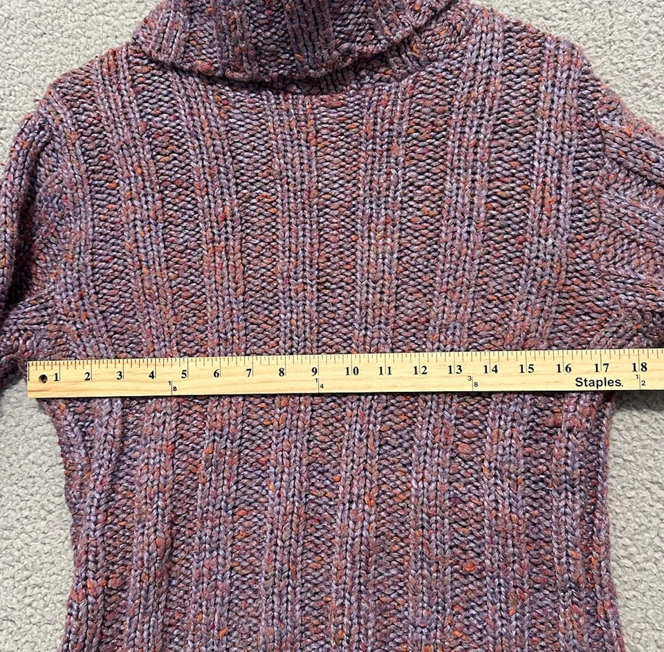 Suéter para mujer The Territory Ahead S/M tejido púrpura cuello alto hecho en EE. UU. de colección Foto 3 de 4