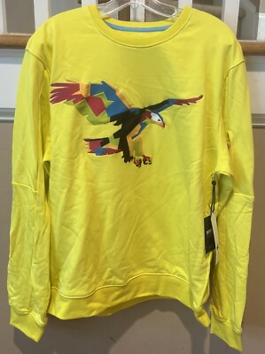Roku Studio Sz 3XL Mens Crew Neck Yellow Flying High Pullover, New-w-Tags