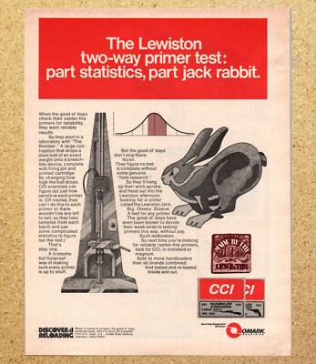 Omark Industries CCI Magnum Primers Rifle 250 - Magazine Print Ads Poster 1973