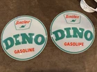 ORIGINAL VINTAGE SINCLAIR DINO GAS PUMP GLOBE LENSES & CAPCO