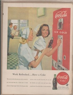 1950's COCA COLA Nurses Original Vintage Promo Ad