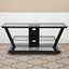 flash furniture harbor hills glass tv stand with black metal frame