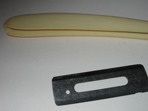 Antique Sheffield Steel Straight Razor Blade Case Celluloid Handle Flip Top Box - Bild 2 von 7