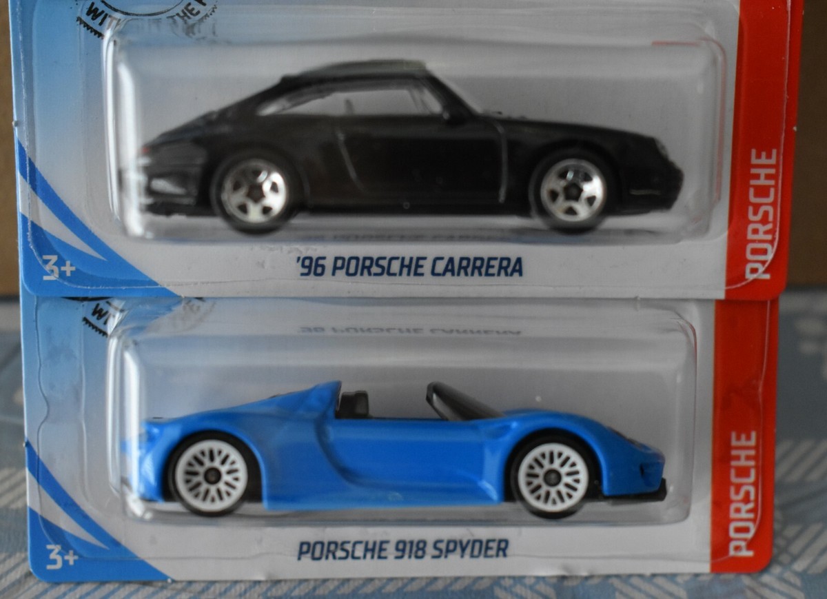 Hot Wheels PORSCHE 918 SPYDER & 96' PORSCHE CARRERA 1:64 SCALE NEW
