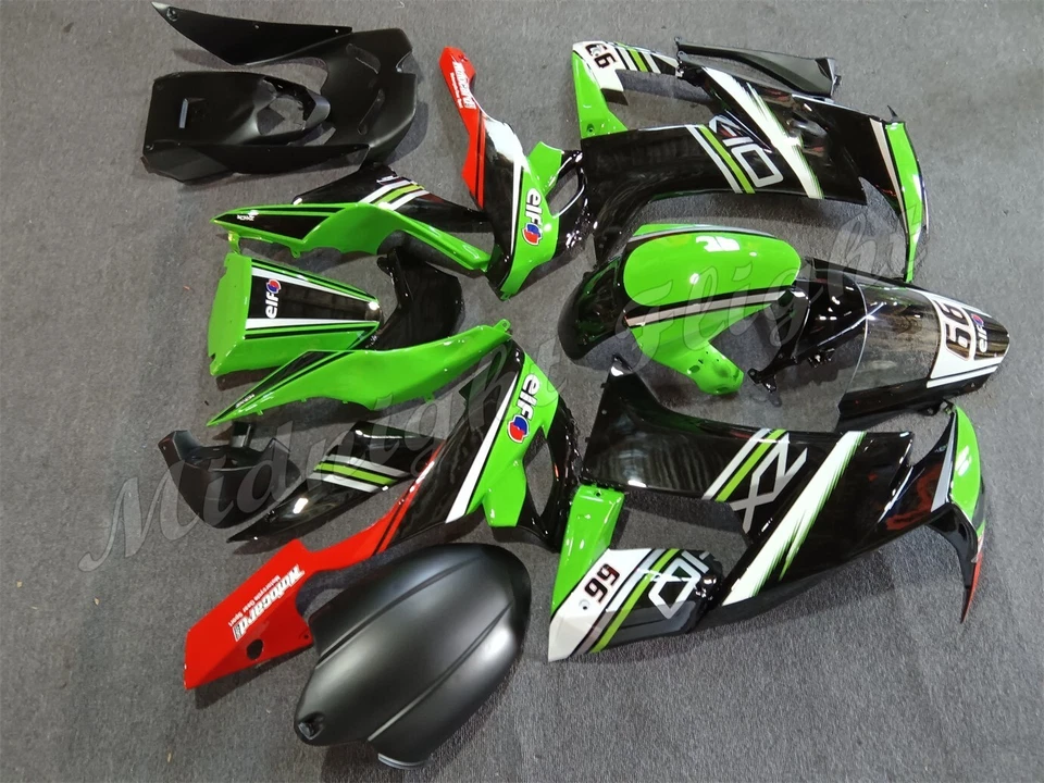Kit de carenado para Kawasaki Ninja ZX10R 2008 2009 2010 carrocería ABS verde negro rojo Foto 4 de 4