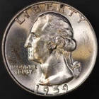 1959 D WASHINGTON QUARTER / FRESH FROM AN ORIGINAL COLLECTION-LOT-AA 7979