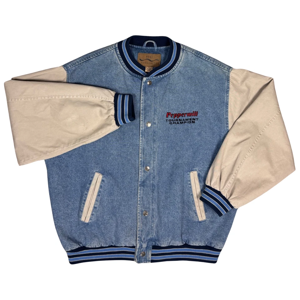 Vintage Letterman Jacket Mens Peppermill Tournament Champion Embroidery XL Poker - Image 2 of 4