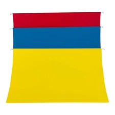 15 Folders Smead TUFF Legal Hanging File Folders 1/3-Cut Tab Red Yellow Blue