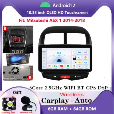 For 2014-2018 Mitsubishi ASX1 64GB Apple CarPlay 10.1''Car Stereo GPS Navi Radio
