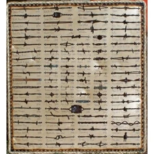 Large Antique Barbed Wire Display 100 cut's of Authetic 1800's Barbed Wire