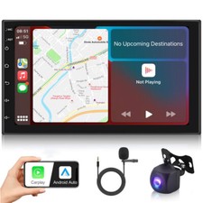 7" Double Din Car Stereo with Apple Carplay  Android Auto Play MP5 Radio Camera