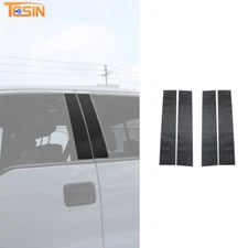 Door Window Pillar Posts Sticker Decal Trim For F150 F-150 2009-14 Carbon Fiber