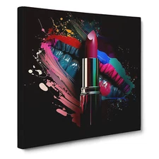 Lipstick Digital Art Canvas Wall Art Print Framed Picture Home Office Decor